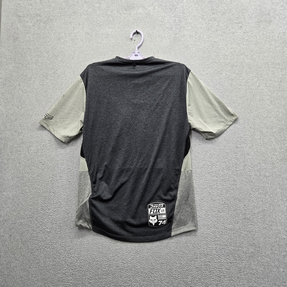 Fox Men Shirt M Gray Colorblock Indicator Activewear Relaxed Fit READ